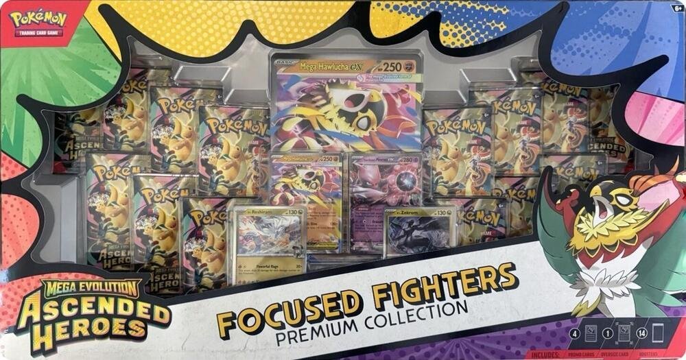 706959_in_1000x1000.jpg Pokémon TCG: Ascended Heroes Focused Fighters Premium Collection (Sam's Club) - Image 1